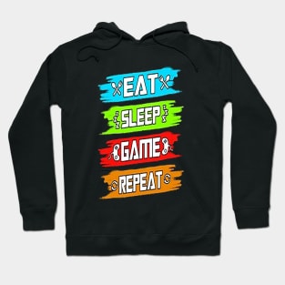 Eat, Sleep, game, Repeat, Typography vector base T-Shirt Design Hoodie